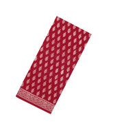 Crimson Printed Jaipur Cotton Saree With Floral Motifs-JC1816