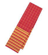 Red Handloom Kanchipuram Silk Saree With Zari Checks-KA15224