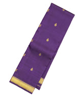 Purple Handloom Kanchipuram Silk Saree With Buttas & Bomkai Pallu-KA13268