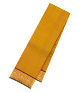 Oil Mustard Handloom Kanchipuram Silk Saree With Contrast Border-KA16145