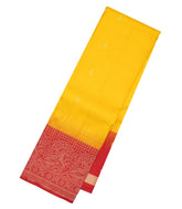 Yellow Handloom Soft Silk Saree With Stripes & Buttas-SO4006