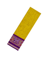 Mustard Printed Synthetics Dupion Saree With Abstract Motifs-BL5211