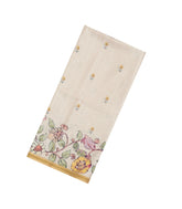 Taupe Printed Synthetic Tussar Silk Saree With Contrast Border-SY0132