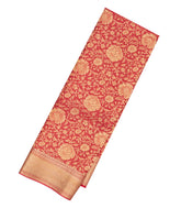 Beige Mysore Crepe Silk Saree With Floral Vine Motifs-MS3097