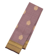 Dusty Pink Woven Pure Silk Saree With Floral Buttas-KA15539
