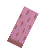 BubbleGum Pink Woven Tussar Silk Saree With Floral Motifs-TU3152