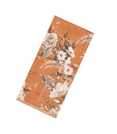 Rust Handloom Tussar Saree With Printed Floral Motifs-TU3054