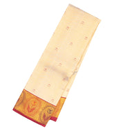 Gold Handloom Tissue Kanchipuram Silk Saree With Meena Floral Motifs-KA13356