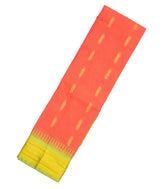 Orange Woven Chirala Cotton Saree With Zari Buttas & Contrast Temple Border-CR1291