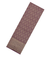 Dark Purple Woven Mysore Silk Saree With Floral Motifs-MS3526