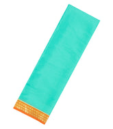 Turquoise Woven Mysore Silk Saree With Contrast Zari Border-MS3581