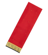 Red Woven Mysore Silk Saree With Buttas & Contrast Border-MS3623