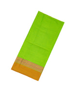 Green Woven Bengal Cotton Saree With Contrast Border-BG1026