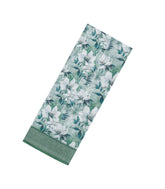 Cardamom Green Printed Synthetic Linen Saree With Floral Motifs-SY0218