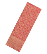 Red Woven Mysore Silk Saree With Floral Motifs-MS3521