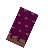Magenta Printed Synthetics Dola Saree Zari Buttas-BL5303