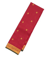 Peach Handloom Kanchipuram Silk Saree With Meena Buttas-KA12719