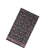Black Printed Jaipur Cotton Saree With Tie & Dye Motifs-JC1860