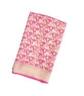 Baby Pink Handloom Organza Soft Silk Saree With Floral Motifs-SO4117