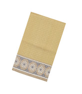 Sandal Printed Synthetic Tussar Silk Saree With Checks-BL6065