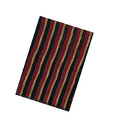 Black Woven Linen Saree With Stripes-LI0714