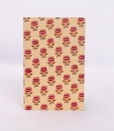 Sandal 9 X 6 Inch Bagru Dabu Block Printed 96 Page Handmade Notebook-ACS1015