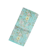 Aquamarine Woven Tussar Silk Saree With Printed Floral Motifs & Sequin Work-TU2892