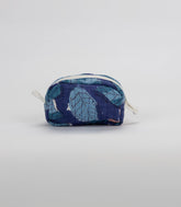 Indigo Cotton Bagru Printed Coin Pouch With Zipper-ACS1060