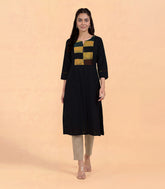 Black and yellow casual kurta-RC5725