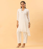 Co-Ord White Embroidered Festive Kurta Set