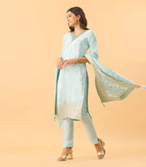 Ice Blue Festive Kurta Set