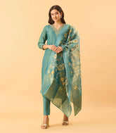 Teal Green Festive Kurta Set