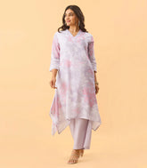 Co-Ord Lavender Floral Printed Kurta Set