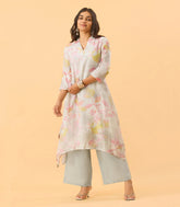 Co-Ord Watercolor Floral Printed Kurta Set