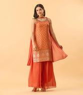 Orange Festive Sharara Set