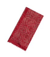 Crimson Handloom Bandhej Tussar Silk Saree With Tie & Dye Motifs -TU3034