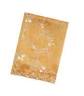 Gold Woven Blended Satin Saree With Hand Embroidered Floral Motifs-EN1858