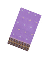 Lavender Woven Blended Viscose Saree With Zari Stripes-BL5706