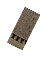 Black Woven Mysore Silk Saree With Floral Vine Motifs-MS3566