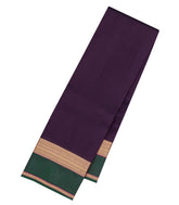 Burgundy Woven Pure Silk Saree With Contrast Zari Border-KA15530