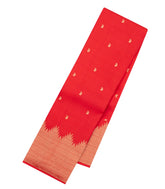 Red Woven Pure Silk Saree With Buttas & Temple Border-EC2626