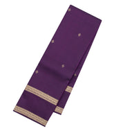 Purple Handloom Kanchipuram Silk Saree With Bomkai Motifs-KA15761