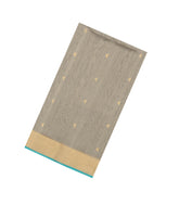 Grey Handloom Maheswari Silk Cotton Saree With Triangle Buttas-SC4917
