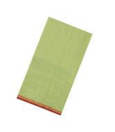 Cardamom Green Handloom Maheswari Silk Cotton Saree With Zari Stripes-SC4915