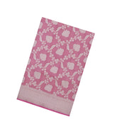 BubbleGum Pink Handloom Banarasi Silk Saree With Floral Vine Motifs-BE1917