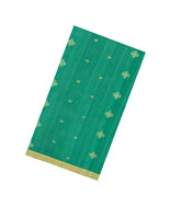 Sea Green Handloom Soft Tussar Silk Saree With Buttas-TU3851