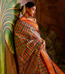 Fifty Thousand Colour Handloom Korvai Silk Saree