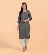 Deep grey casual kurta-RC5727