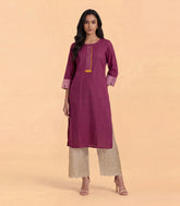 Deep magenta Casual Kurta-KR0889