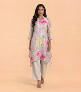 Kurta Sets Grey Floral Printed Co - Ord Set-RC5671
